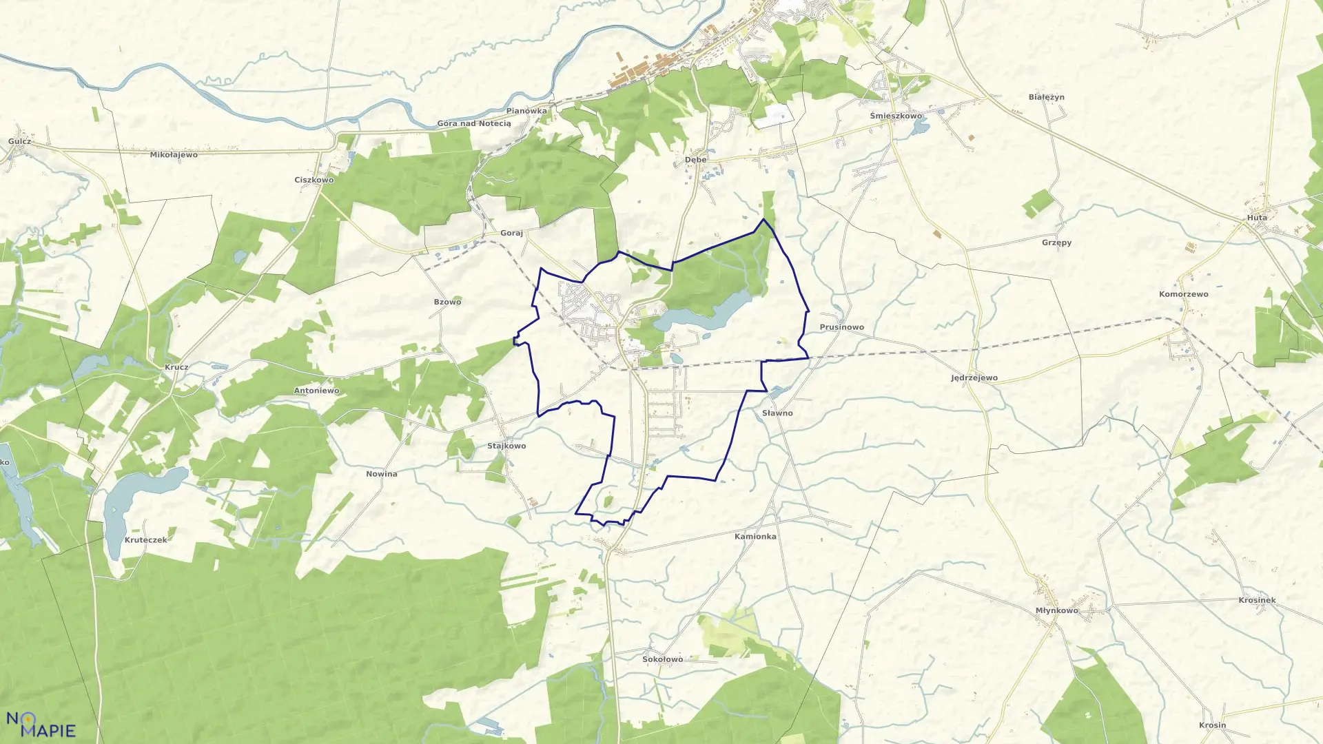 Mapa obrębu LUBASZ w gminie Lubasz